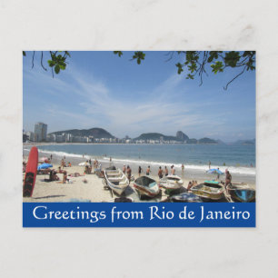 Carte Postale rio plage salutations