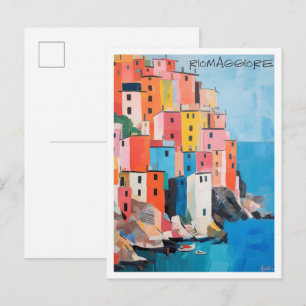 Carte Postale Riomaggiore Italie Art Voyage
