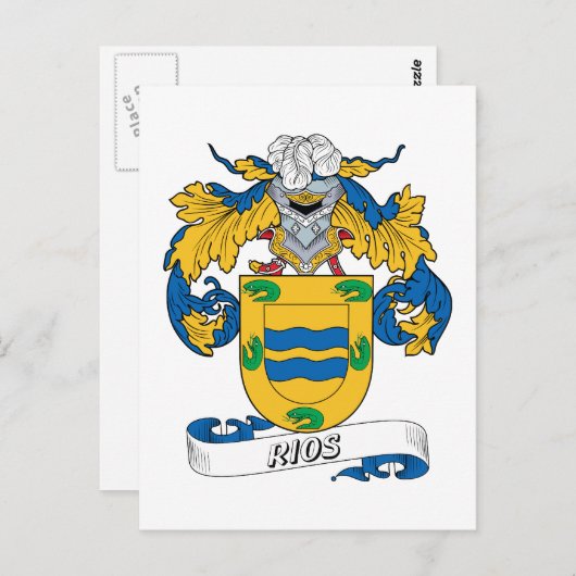 Carte Postale Rios Family Crest (Devant / Derrière)