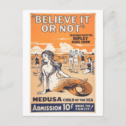 Carte Postale Ripley's Believe It or Not Mermaid Advertisement (Devant)