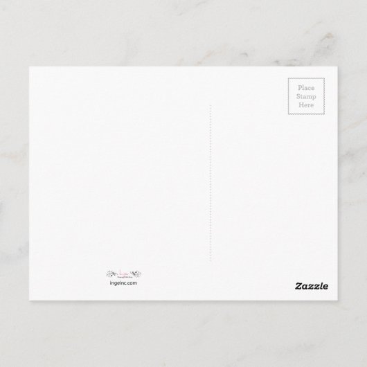 Carte Postale Rire en direct | Aquarelle florale papillon (Dos)