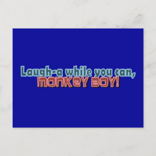 Carte Postale Rire Pendant Que Vous Pouvez Monkey Boy Design