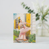 Carte Postale Ris à la porte (Debout devant)