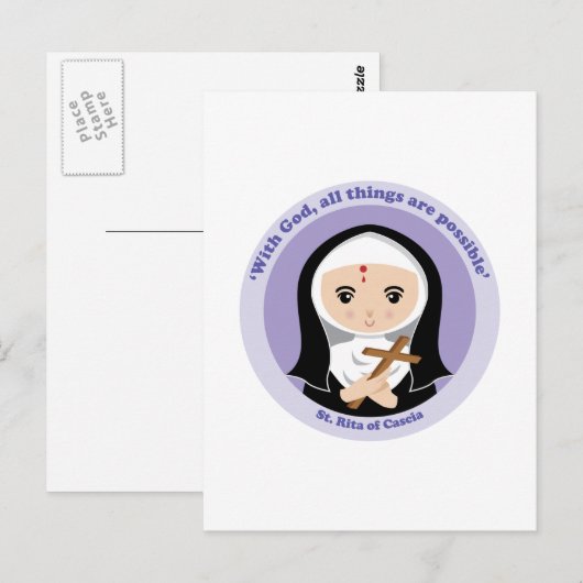 Carte Postale Rita de Cascia (Devant / Derrière)