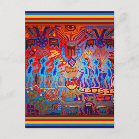Carte Postale Rituel chamanique Huichol (Devant)