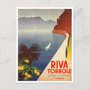 Carte Postale Riva Torbole, Lago de Garda Italie Vintage voyage