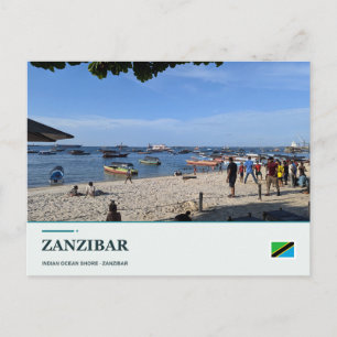 Carte Postale Rivage de l'océan Indien à Zanzibar
