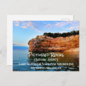 Carte Postale Rivage national du lac Supérieur Pictured Rocks (Devant / Derrière)