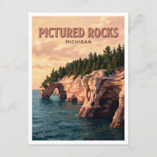 Carte Postale Rivage national Pictured Rocks de Munising