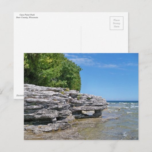 Carte Postale Rive de Cave Point (Devant / Derrière)