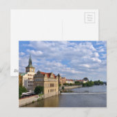 Carte Postale Rive de Prague, République tchèque, vacances (Devant / Derrière)