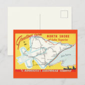 Carte Postale Rive nord du lac Supérieur (Devant / Derrière)