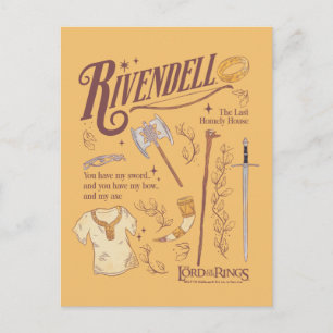 Carte Postale RIVENDELL™ Collage Aquarelle Graphique