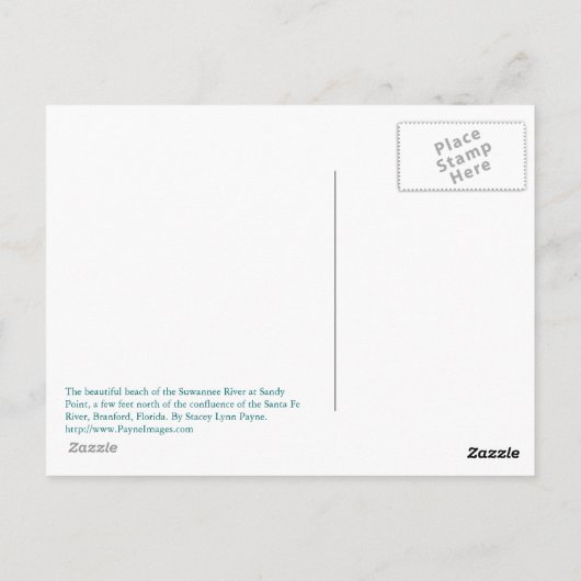 Carte postale River Beach (Dos)