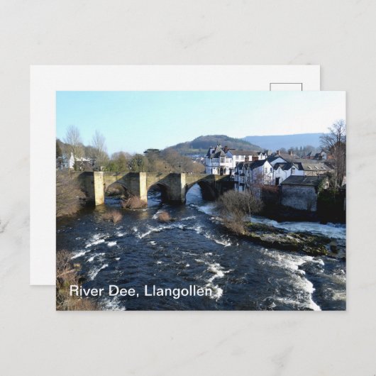 Carte Postale River Dee à Llangollen (Devant / Derrière)