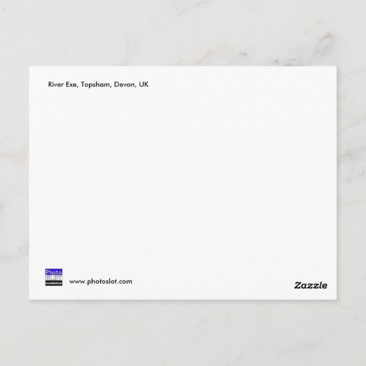 Carte Postale River Exe, Topsham, Devon, Royaume-Uni (Dos)