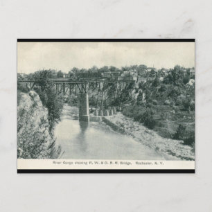 Carte Postale River Gorge Bridge, Rochester NY Vintage