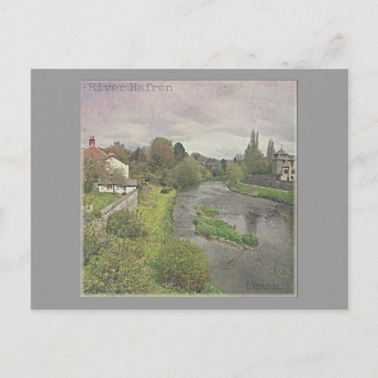Carte Postale River Hafren à Newtown, Powys (Devant)