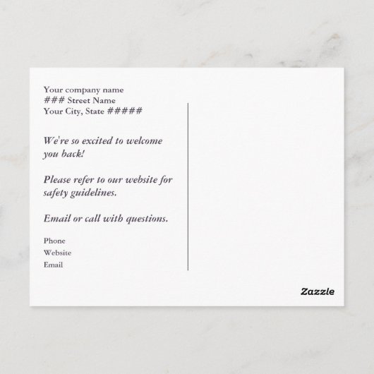 Carte Postale River Rocks Image à Mauve et Tan Spa réouverture (Dos)