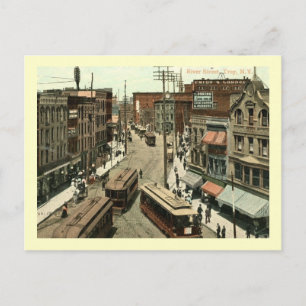 Carte Postale River St, Troy, New York Vintage
