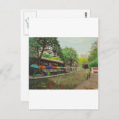 Carte Postale River Walk San Antonio, TX Peinture (Devant / Derrière)