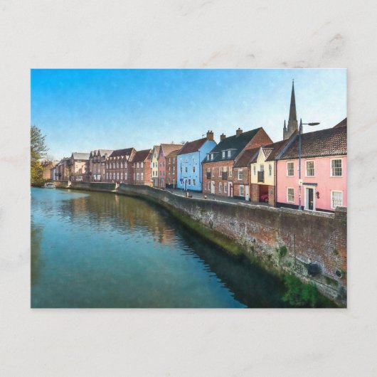 Carte Postale River Wensum Quayside Norwich Norfolk UK (Devant)