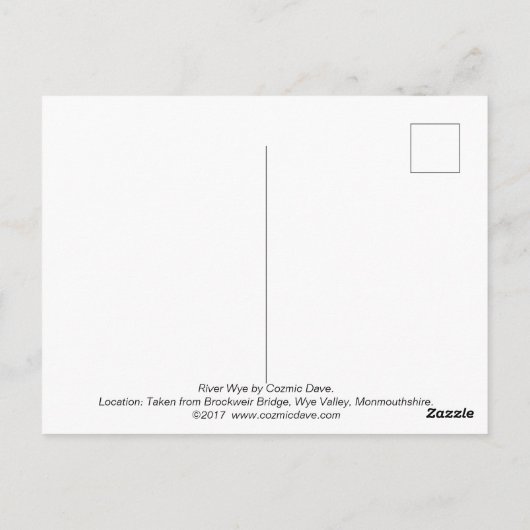 Carte postale River Wye (Dos)