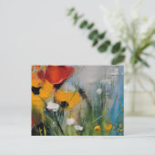 Carte Postale Riverside – Abstrait Expressif de Prairie (Debout devant)