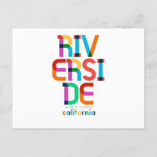 Carte Postale Riverside Californie milieu du siècle, Art Pop,