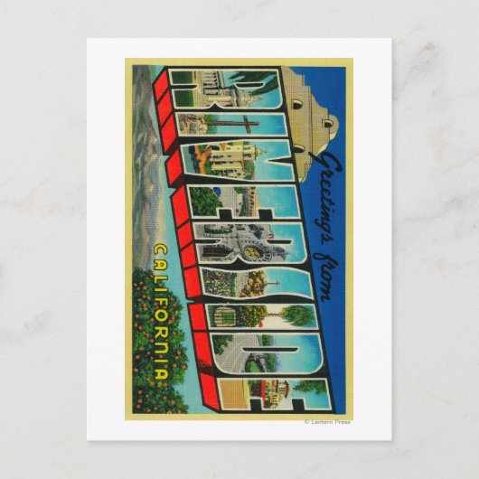 Carte Postale Riverside, Californie - Scènes de grandes lettres (Devant)