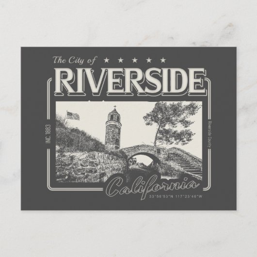 CARTE POSTALE RIVERSIDE CALIFORNIE VINTAGE - MONT RUBIDOUX (Devant)
