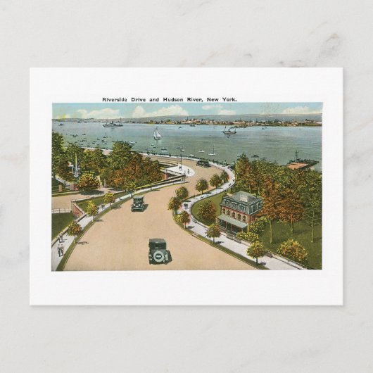 Carte Postale Riverside Drive, Hudson River, NY (Devant)