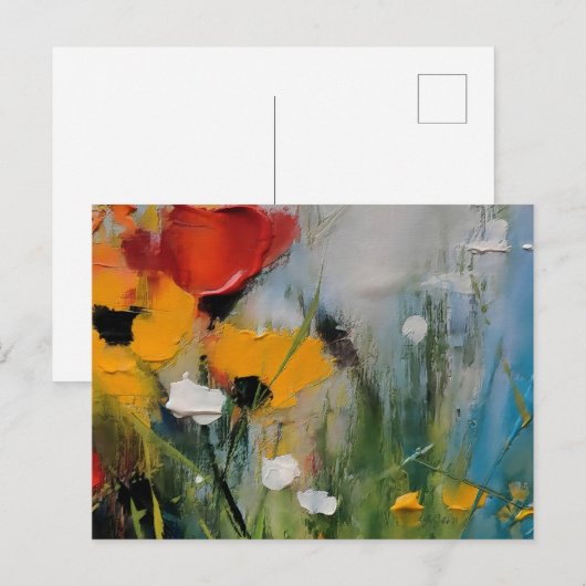 Carte Postale Riverside – Expressive Abstract Meadow (Devant / Derrière)