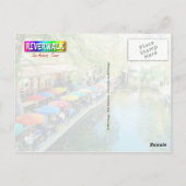 Carte Postale Riverwalk, San Antonio, Texas (Dos)