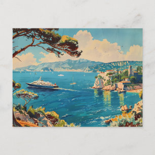Carte Postale Riviera française, France Art déco Voyage