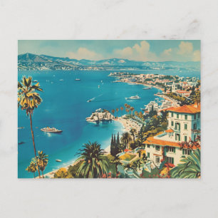 Carte Postale Riviera française, France Art déco Voyage