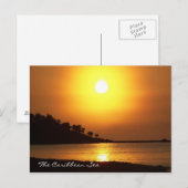 Carte Postale Riviera Maya Mexique Mer des Caraïbes à l'aube (Devant / Derrière)