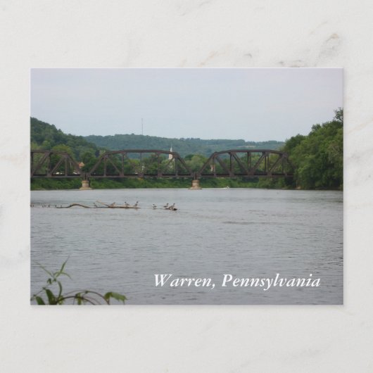 Carte Postale Rivière Allegheny à Warren, PA (carte postale) (Devant)