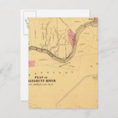 Carte Postale Rivière Allegheny, PA (Devant / Derrière)