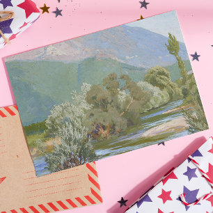 Carte Postale Rivière Aniene Paysage Art Nouveau époustouflant