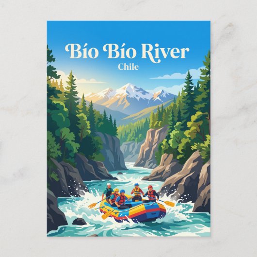Carte Postale Rivière Bío Bío Chili (Devant)