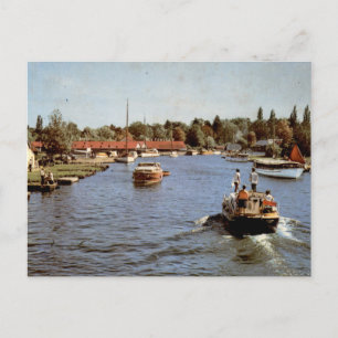 Carte Postale Rivière Bure Wroxham Vintage Norfolk Broads