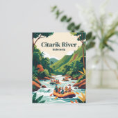 Carte Postale Rivière Citarik, Sukabumi, Java, Indonésie (Debout devant)