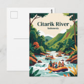 Carte Postale Rivière Citarik, Sukabumi, Java, Indonésie (Devant / Derrière)