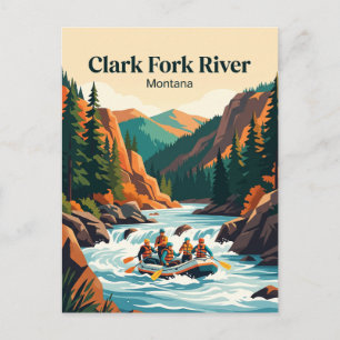 Carte Postale Rivière Clark Fork Montana, États-Unis