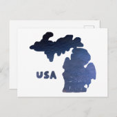 Carte Postale Rivière du Michigan (Devant / Derrière)