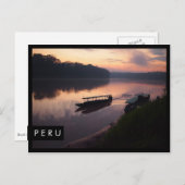 Carte Postale Rivière du Pérou forêt tropicale bordure noire car (Devant / Derrière)