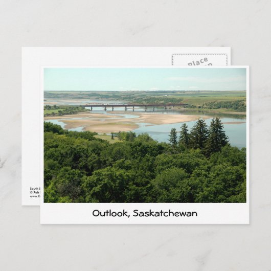 Carte Postale Rivière du sud de Saskatchewan (Devant / Derrière)