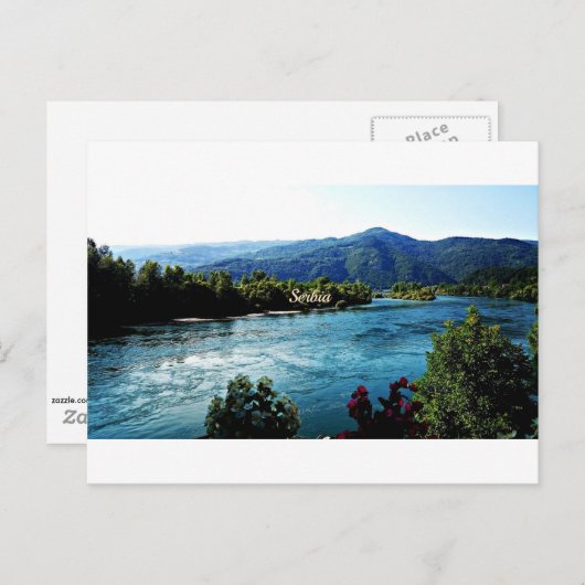 Carte Postale Rivière en Serbie (Devant / Derrière)