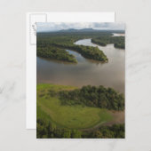 Carte Postale rivière Essequibo, rivière la plus longue du Guyan (Devant / Derrière)